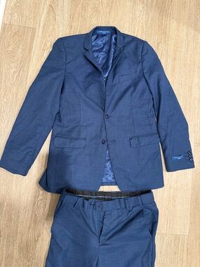 Perry Ellis Classic Navy Two-Piece Suit Set